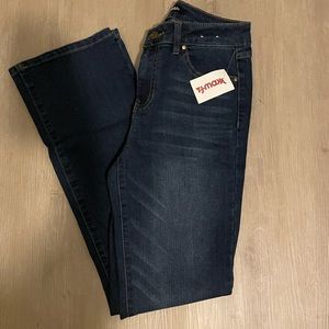 Dark wash bootcut jeans